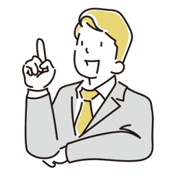 解決の糸口に気づいて指を立てている人のイラスト